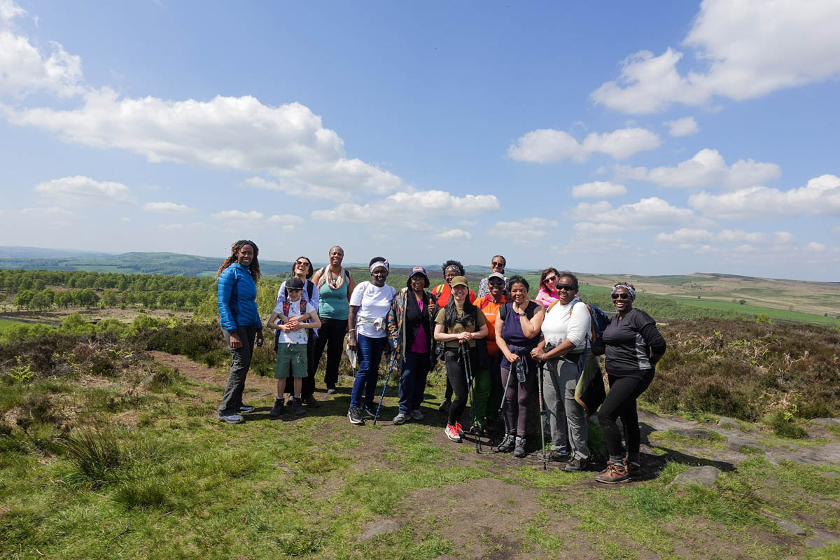 A group shot of Peak District Mosaic on one of our events